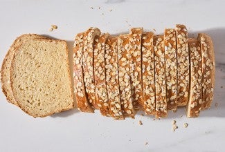 Back-of-the-Bag Oatmeal Bread sliced