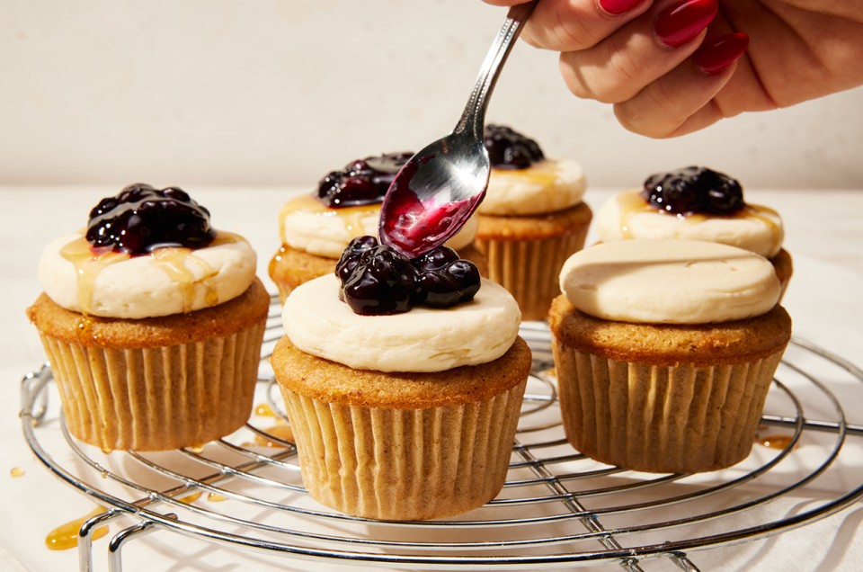 Blueberry Pancake Cupcakes - select to zoom