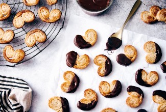 Chocolate-Dipped Rye Palmiers