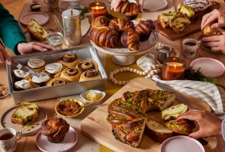 Spread of holiday breads