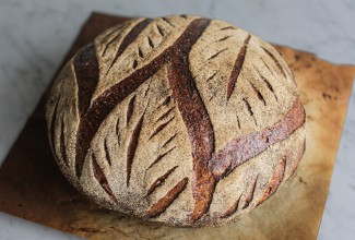 Well-steamed loaf of bread