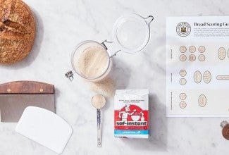 Instant yeast being measured