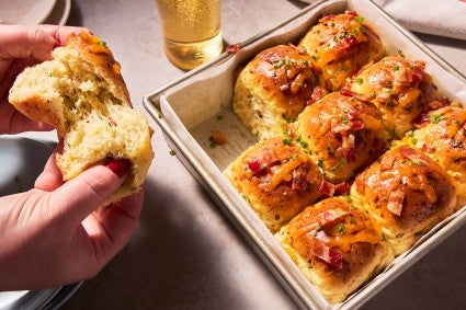 Loaded Baked Potato Dinner Rolls 