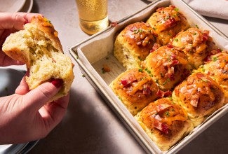 Loaded Baked Potato Dinner Rolls 