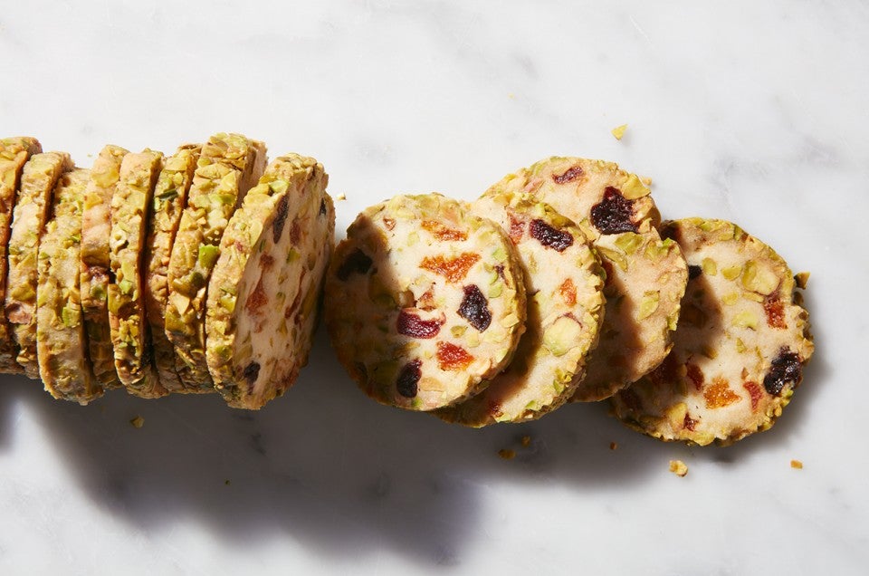 Pistachio-Crusted Icebox Cookies - select to zoom