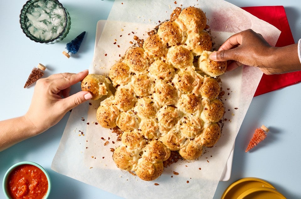 Fast Christmas Tree Pull-Apart Bread  - select to zoom