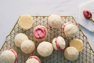 Shimmer Cookies with Raspberry Filling