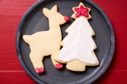 Decorated holiday sugar cookies