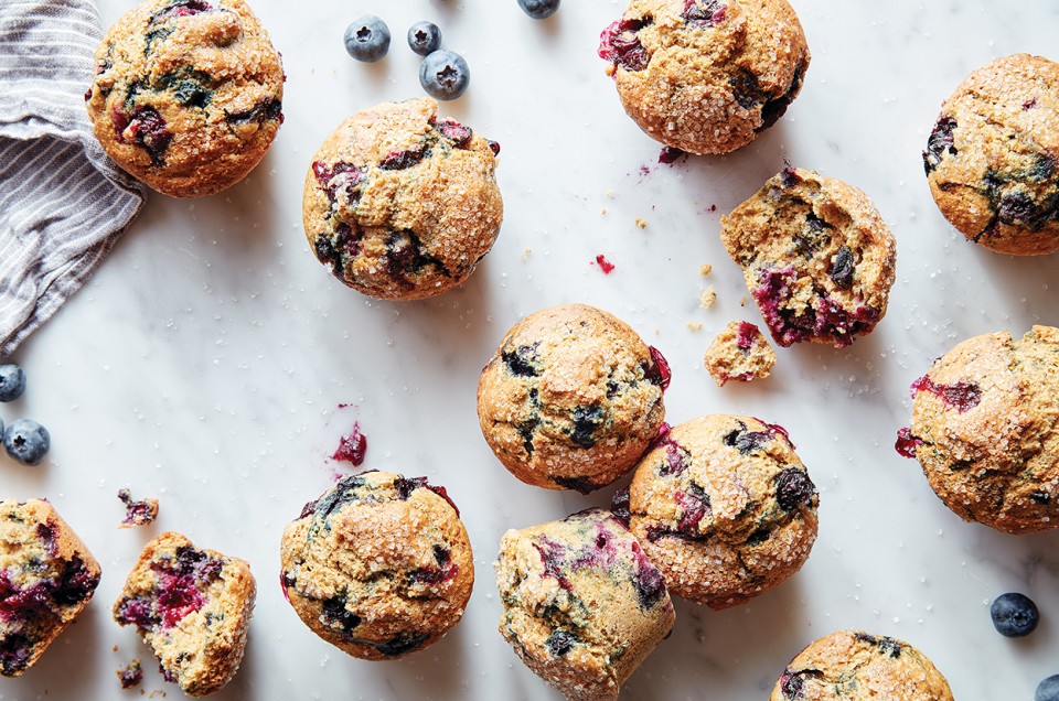 Blueberry Sourdough Muffins