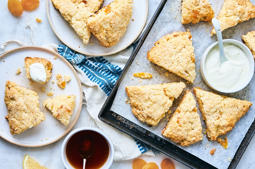 Scones with traditional accompaniments