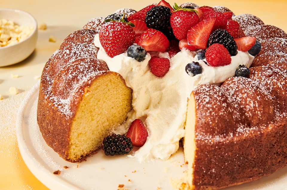 Whipped Cream Lemon Savarin Cake  - select to zoom